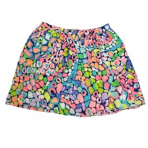Lilly Pulitzer Brinley Mini Skirt Bright Multicolor Allover Print Size 2